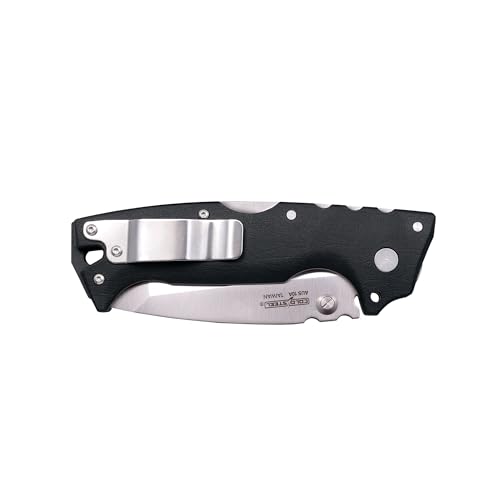 COLD STEEL AD-10 Lite 3.5" AUS10A Steel Ultra-Sharp Tanto Point Blade 5.25" GFN Handle Tactical Folding Knife - Tri-Ad Locking Mechanism