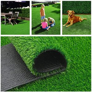 u'artlines artificial grass rug 4ftx6ft(24 square ft), 1.2 inch realistic grass turf thick fake faux grass carpet patio mat indoor outdoor lawn landscape for dogs garden backyard balcony