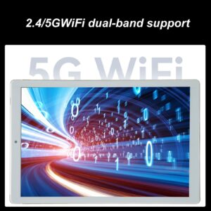 5G WiFi Tablet PC Office Tablet,10.1in Tablet for Android11,6G 128G,HD 2560x1600IPS Tablet,5MP 8MP Dual Camera,8 Core CPU Calling Tablet