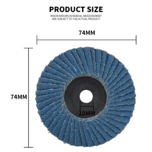 SI FANG 10Pcs 3 Inch Flap Disc Abrasive Grinding Wheels 60 Grit and 2Pcs 3 Inch x 3/8inx 72T HSS Circular Saw Blade, for Mini Angle Grinder Cordless Die Grinder