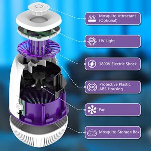 Bug Zapper Indoor Electric, Mosquito Zapper Repellent with UV Light Attractant, Fly Zapper, Mosquito Killer Outdoor, Insect Fly Trap for Home Bedroom Backyard Patio