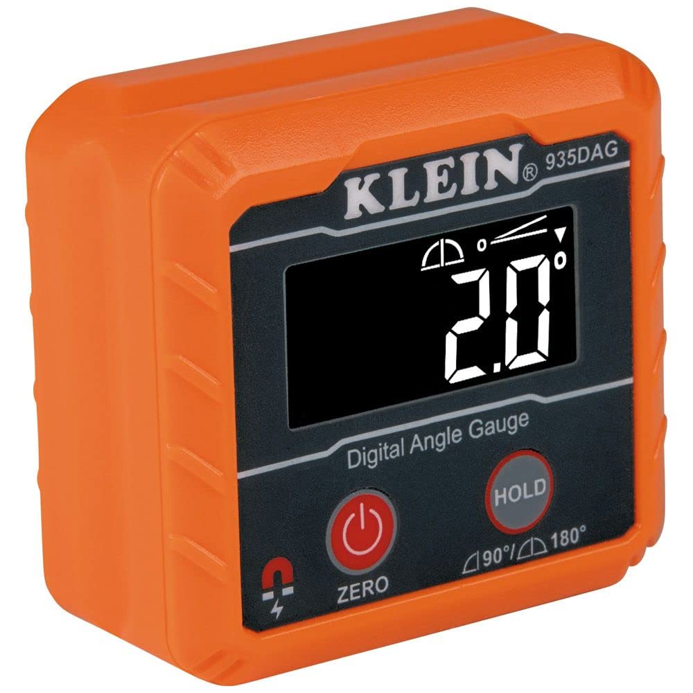 Klein Tools 935DAGL Digital Level Angle Finder & 935DAG Digital Electronic Level and Angle Gauge, Measures 0-90 and 0-180 Degree Ranges, Measures and Sets Angles