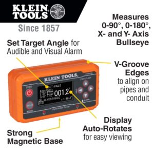 Klein Tools 935DAGL Digital Level Angle Finder & 935DAG Digital Electronic Level and Angle Gauge, Measures 0-90 and 0-180 Degree Ranges, Measures and Sets Angles