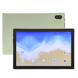 hd tablet, 10in 1920x1200ips display tablet pc double anti light 2.4g 5g wifi 6gb 128gb front 800w rear 2000w octa core 4g calling tablet for 12 100 to 240v green (uk plug)
