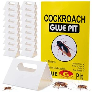 180 count cockroach glue traps spider scorpion insect trap adhesive long-lasting printing design sticky traps foldable, 8.6'' x 5.5'' (yellow)