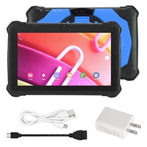 Kids Tablet, Front 5MP 7in Rear 8MP 5000mAh Rechargeable Tablet for Study (Blue)