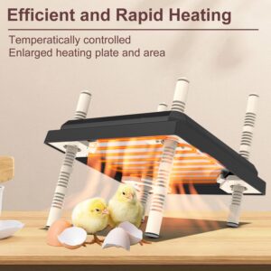 Tnarru (12'' x 12'') Chick Brooder Heating Plate, Brooder Heater for Chicks, Heat Plate with Adjustable Height and Angle for Chicken and Ducklings, Warms Up to 20 Chicks - 22 Watts