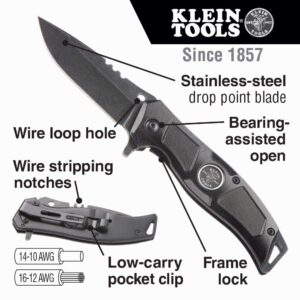 Klein Tools 20 oz. Tradesman's Tumbler with Flip-top Lid + Electrician's Pocket Knife