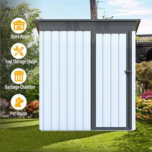 Morhome Outdoor Storage Shed,Outdoor Steel Storage Metal Shed for Garden and Tools with Swinging Double Lockable Doors