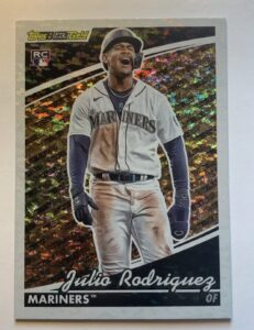 2022 topps update julio rodriguez topps black gold rookie rc #bg-12 mariners