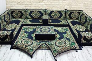 arabic u shaped floor seating sofa, arabic living room furniture, arabic majlis sofa (with premium foam)