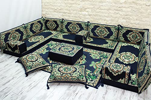 Arabic U Shaped Floor Seating Sofa, Arabic Living Room Furniture, Arabic Majlis Sofa (With PREMIUM FOAM)