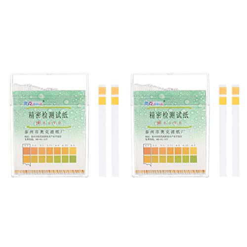 PATIKIL PH Test Strips 4.5-9.0, 2 Pack 200 Indicator Papers Litmus Tester for Water Food Soil Alkaline Acid Testing