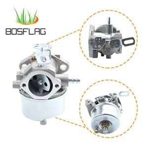 BOSFLAG 632334 Carburetor Replaces Tecumseh 632110, 632111, 632370, 632536, 640105, 632334A, 632370A, John Deere AM108405, AM100246 for Tecumseh HM100, HM80, HM70, OH358SA, OHSK110, HSSK50 Engines