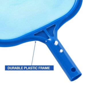 Loiyadn Pool Skimmer - Pool Net, Pool Skimmer Net with Solid Plastic Frame, Skimmer Net with Fine Mesh Net, Pool Nets for Cleaning Leaf of Swimming Pools, Spas, Hot Tubs and Fountains