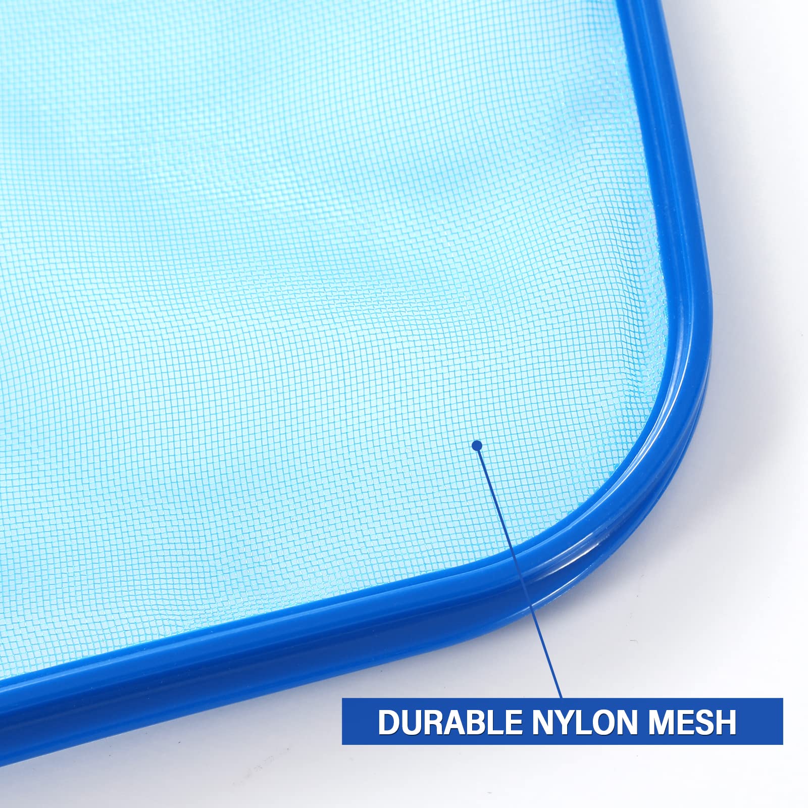 Loiyadn Pool Skimmer - Pool Net, Pool Skimmer Net with Solid Plastic Frame, Skimmer Net with Fine Mesh Net, Pool Nets for Cleaning Leaf of Swimming Pools, Spas, Hot Tubs and Fountains