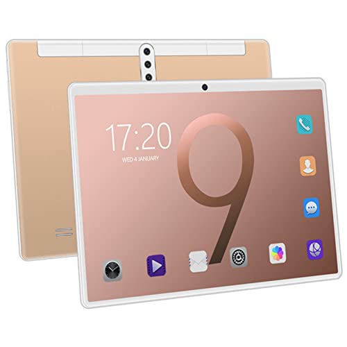 Qinlorgo Office Tablet, IPS Display 100‑240 V 2 GHz Octa Core Gold Tablet 3 GB RAM 32 GB ROM for Work (US Plug)