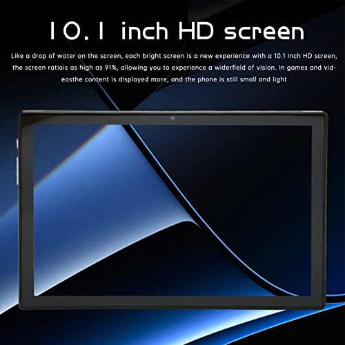 Qinlorgo Phone Tablet, 2.4 5GWiFi Dual Band 10.1 Inch HD Tablet 1960x1080IPS for Android11 100-240V Black 8MP 20MP Dual Camera for Desktop PC (US Plug)