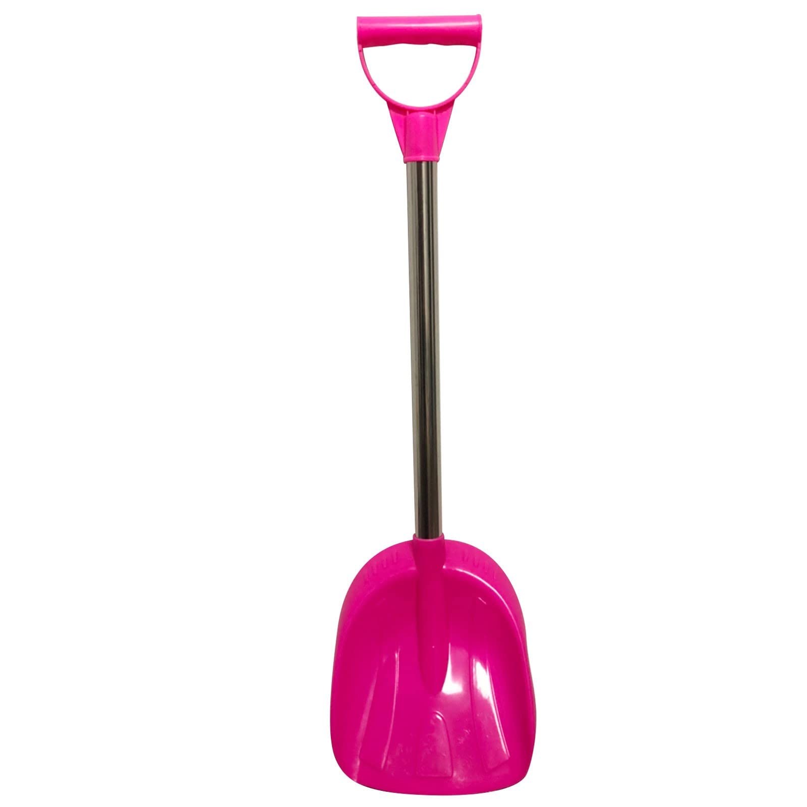 Kid Snow Shovel with Stainless Steel Handle, 23.2" Durable Shovel for Snow Removal, Winter Shovel with Handle for Digging Sand and Beach Fun Gift (Hot Pink)