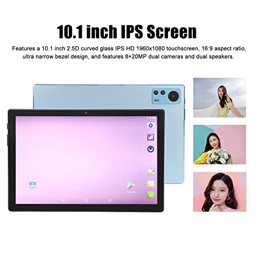 10.1 Inch Tablet, Tablet PC 8G RAM 256G ROM 1960x1080 IPS Screen, 2.4G 5G WiFi Calling Tablet for 11 100‑240V