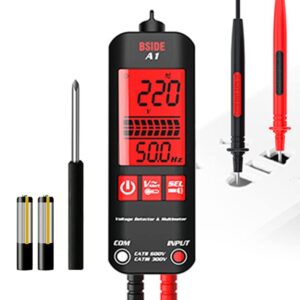 a1 fully automatic anti-burn intelligent digital multimeter, auto senses the zero and fire wires fast accurately measures voltage, current, conductor on/off, color ring resistance