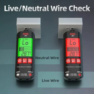 A1 Fully Automatic Anti-Burn Intelligent Digital Multimeter, Auto Senses The Zero and Fire Wires Fast Accurately Measures Voltage, Current, Conductor On/Off, Color Ring Resistance