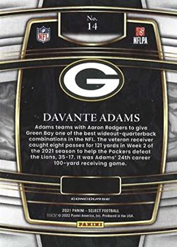 DAVANTE ADAMS 2021 Panini Select #14 NM+-MT+ NFL Football Packers Concourse