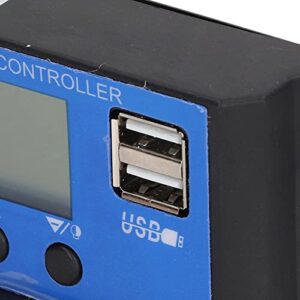 Jeanoko Solar Controller, PWM Control 50V Maximum PV Voltage Solar Batteries Regulator Durable LCD Display for Power