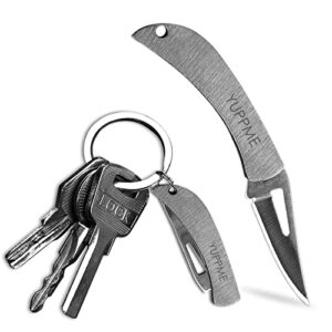 yuppme 2-pack small pocket knife mini folding knife, portable box cutter (stainless steel)