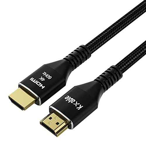 4K HDMI Cable 25 Feet (5 Pack), Ultra HD HDMI 2.0 Cable, Nylon Braided & Gold-Plated Connectors, 4K @ 60Hz, 2K,1080P, HDCP 2.2, ARC, Bulk HDMI Cables for Laptop, Monitors, HDTV, PS5, Xbox One & More