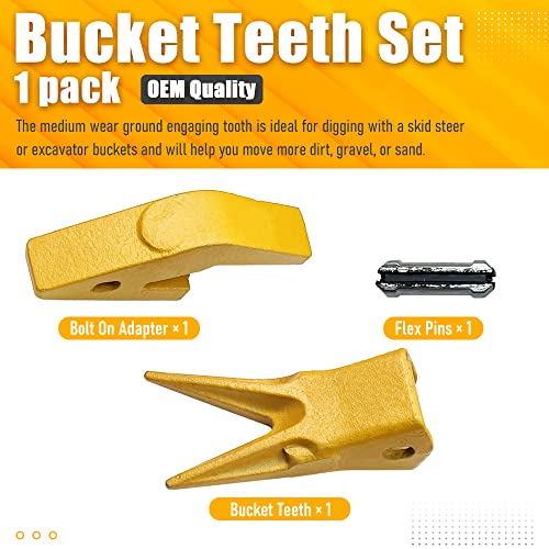 BDI Wear Parts 2740W23 Bucket Tooth Seat Adapter +23WTL H&L Tiger Bucket Digging Teeth/Bucket Teeth and 23FP Flexible Pin Combination (1)