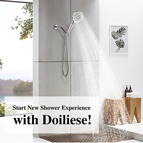 DOILIESE 6 Settings Filtered Shower Head with Handheld Shower Head Filter for Hard Water High Pressure