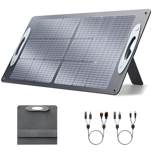 100W Portable Solar Panel, VDL Foldable Monocrystalline Solar Cell Charger with Kickstand, Waterproof IP67 MC-4 for Power Stations RV Off Grid Outdoor