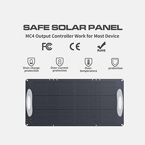 100W Portable Solar Panel, VDL Foldable Monocrystalline Solar Cell Charger with Kickstand, Waterproof IP67 MC-4 for Power Stations RV Off Grid Outdoor