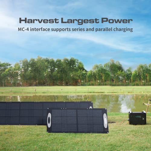 100W Portable Solar Panel, VDL Foldable Monocrystalline Solar Cell Charger with Kickstand, Waterproof IP67 MC-4 for Power Stations RV Off Grid Outdoor