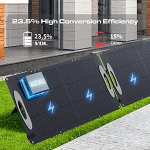 100W Portable Solar Panel, VDL Foldable Monocrystalline Solar Cell Charger with Kickstand, Waterproof IP67 MC-4 for Power Stations RV Off Grid Outdoor