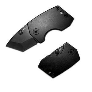 stabby labs fat pp pocket knife - 5th pocket edc folding knife (black)