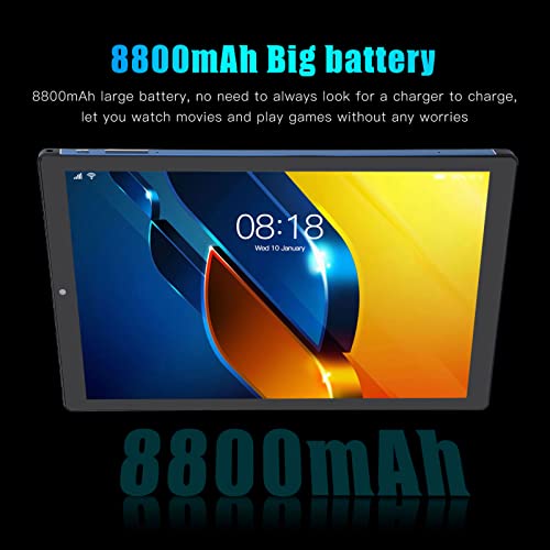 Tablet 10.1 Inch, 6GB 128GB Talkable Tablet PC for 12, 10 Core CPU Dual Band, 5G WiFi, 128GB Expand, Dual SIM, Type C, 1960x1080 IPS Touch Screen, 8800mAh, GPS