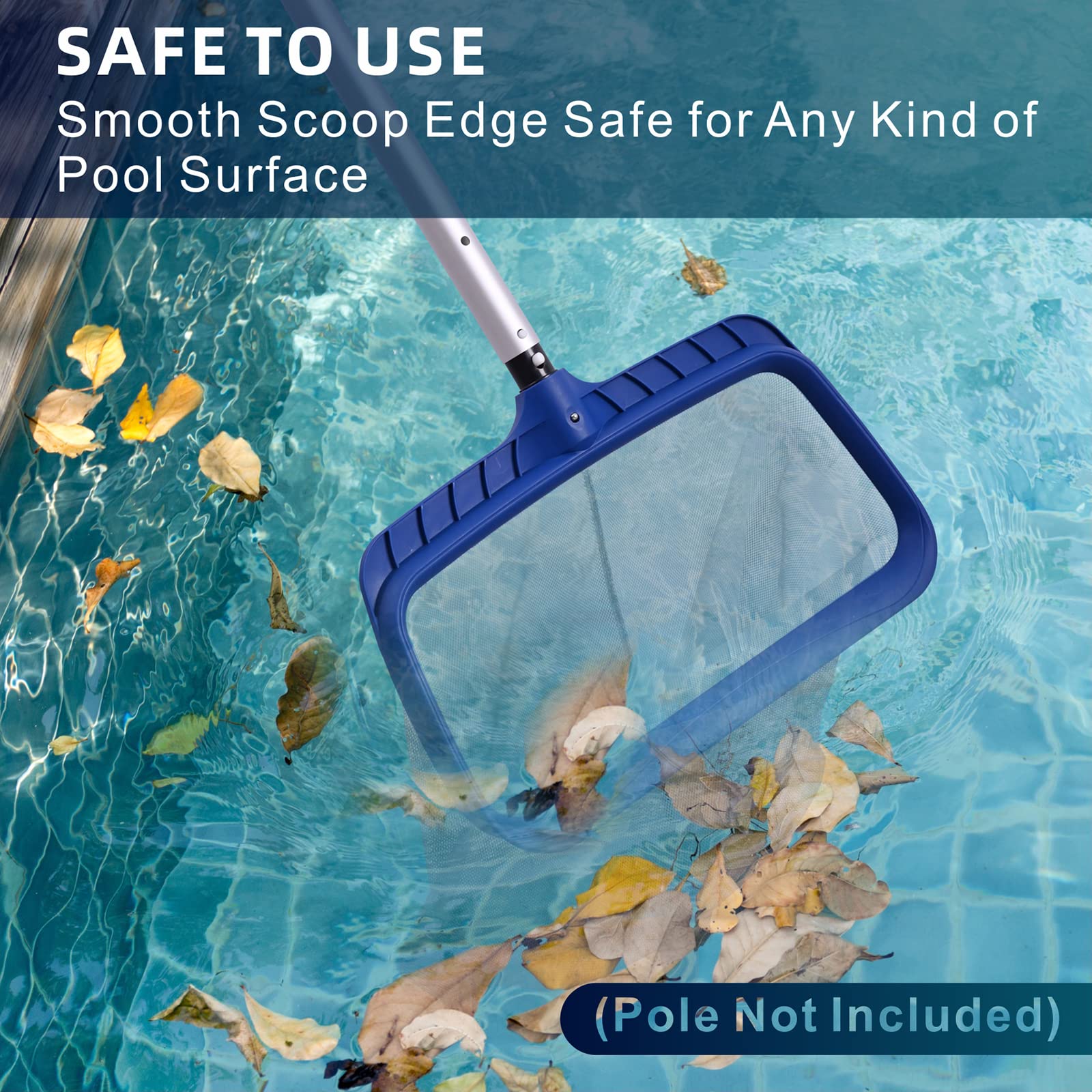 POOLAZA Pool Skimmer Net and 10.5 Ft Aluminum Pool Pole