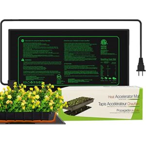 seedling heat mat - kokopro durable waterproof heat mat for plants warm hydroponic heating pad for indoor home gardening seed starter met standard 10" x 20.75"