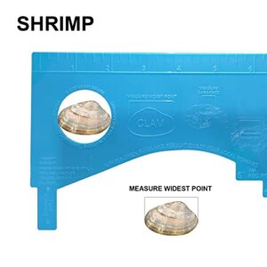 PLIS Dungeness Crab Gauge Measure Multi Shrimp Clam Measuring Tool for Oregon, Washington and California (Blue)