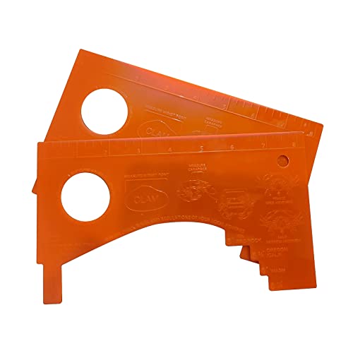 PLIS Dungeness Crab Gauge Measure Multi Shrimp Clam Measuring Tool for Oregon, Washington and California (Orange)