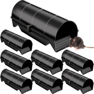 8 pieces rat bait stations only refillable mice bait station box small rat trap reusable rodent bait station mouse bait station outdoor indoor for or rodents rats mice and other pests