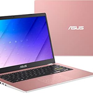 ASUS Newest 14" HD Laptop, Intel Celeron N4020 Processor(up to 2.8GHz), 320GB SSD(64GB eMMC+ 256GB SSD), 4GB RAM, Webcam, Intel HD Graphics, Bluetooth, Win11 S + 1 Year Office 365, Rose Gold, JVQ