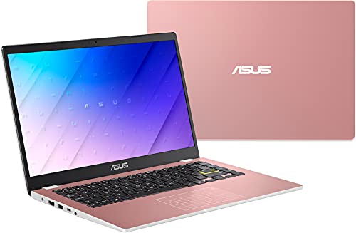 ASUS Newest 14" HD Laptop, Intel Celeron N4020 Processor(up to 2.8GHz), 320GB SSD(64GB eMMC+ 256GB SSD), 4GB RAM, Webcam, Intel HD Graphics, Bluetooth, Win11 S + 1 Year Office 365, Rose Gold, JVQ