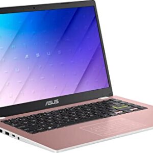 ASUS Newest 14" HD Laptop, Intel Celeron N4020 Processor(up to 2.8GHz), 320GB SSD(64GB eMMC+ 256GB SSD), 4GB RAM, Webcam, Intel HD Graphics, Bluetooth, Win11 S + 1 Year Office 365, Rose Gold, JVQ