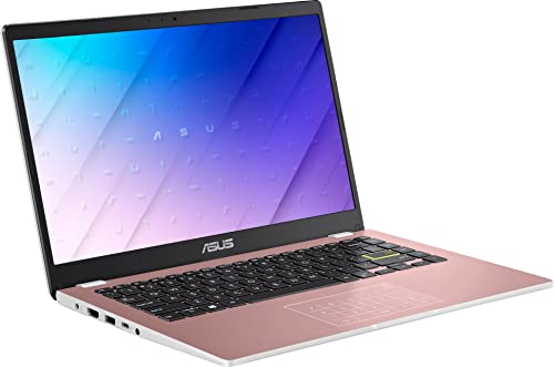 ASUS Newest 14" HD Laptop, Intel Celeron N4020 Processor(up to 2.8GHz), 320GB SSD(64GB eMMC+ 256GB SSD), 4GB RAM, Webcam, Intel HD Graphics, Bluetooth, Win11 S + 1 Year Office 365, Rose Gold, JVQ