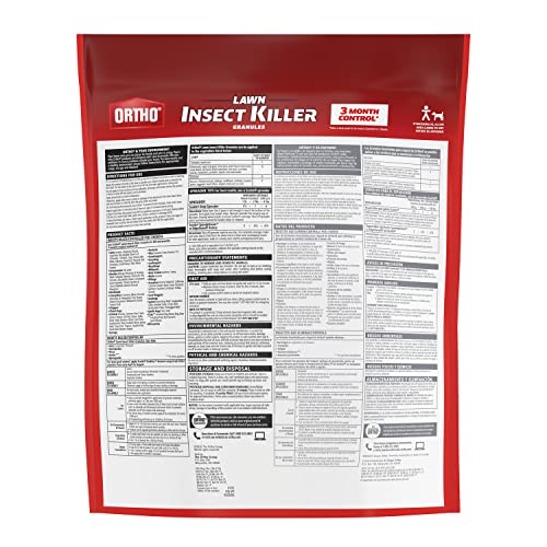 Ortho Lawn Insect Killer Granules: Treats up to 10,000 sq. ft., For Yard, Garden & Landscapes, Works on Listed Ants, Spiders, Fleas & Ticks, 10 lbs.