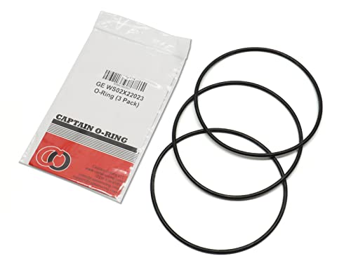 Captain O-Ring - Replacement WS02X22023 O-Rings for GE GXWH50M, GXWH70M00 Water Filter Housing (3 Pack)