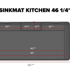 WeatherTech SinkMat – Waterproof Under Sink Liner Mat for Kitchen Bathroom – 46” x 22” Inches - Durable, Flexible Tray – Home undersink Organizer Must Haves, Black